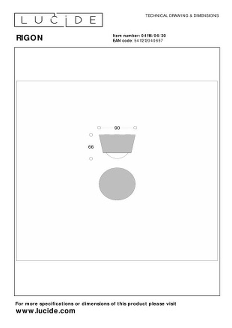 Lucide RIGON - Zapustené stropné svietidlo - Ø 9 cm - LED - 1x6W 3000K - Čierna